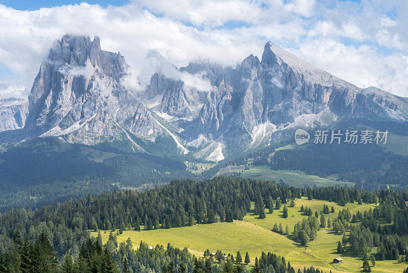 意大利南蒂罗尔的塞瑟山(Alpe di Siusi)。